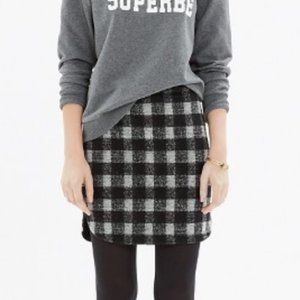 Madewell Shirttail Skirt In Buffalo Plaid